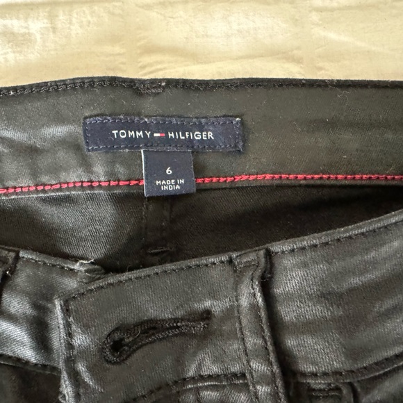 Tommy Hilfiger Faux Leather Jeans, 6 Black, NWOT - Picture 2 of 10